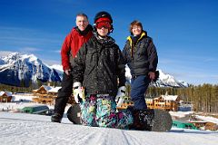 18 Jerome Ryan, Peter Ryan, Charlotte Ryan With Lake Louise Ski Lodge Behind.jpg